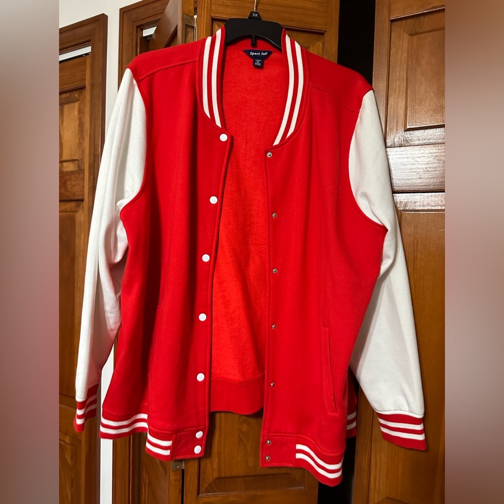 Varsity red jacket plus size 4x